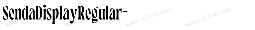 SendaDisplayRegular字体转换