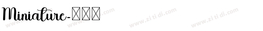 Miniature字体转换