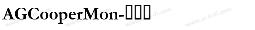 AGCooperMon字体转换