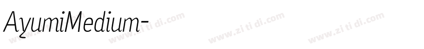 AyumiMedium字体转换