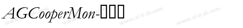 AGCooperMon字体转换