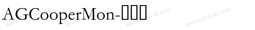 AGCooperMon字体转换