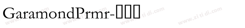 GaramondPrmr字体转换