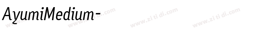 AyumiMedium字体转换
