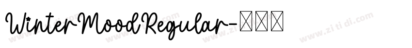 WinterMoodRegular字体转换