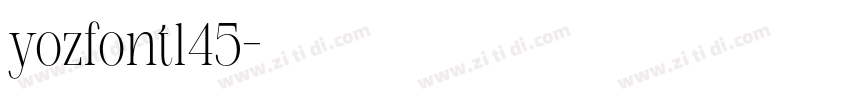 yozfont145字体转换