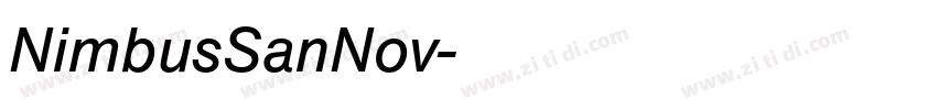 NimbusSanNov字体转换