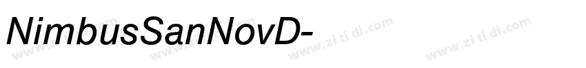 NimbusSanNovD字体转换