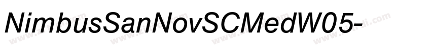 NimbusSanNovSCMedW05字体转换