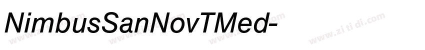 NimbusSanNovTMed字体转换