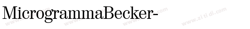 MicrogrammaBecker字体转换