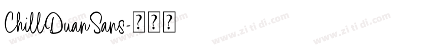 ChillDuanSans字体转换