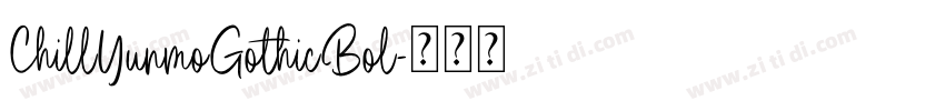 ChillYunmoGothicBol字体转换