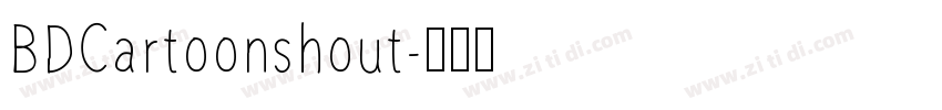 BDCartoonshout字体转换