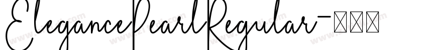 ElegancePearlRegular字体转换