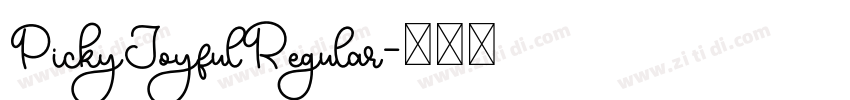 PickyJoyfulRegular字体转换