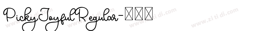 PickyJoyfulRegular字体转换