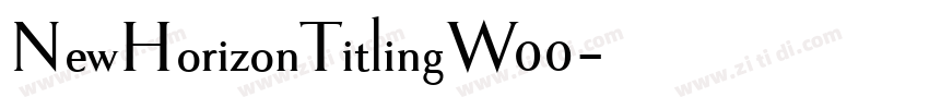 NewHorizonTitlingW00字体转换