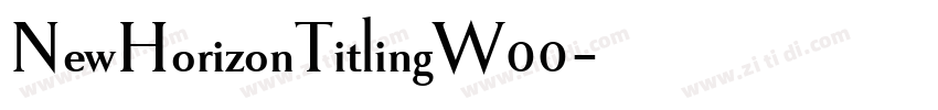 NewHorizonTitlingW00字体转换