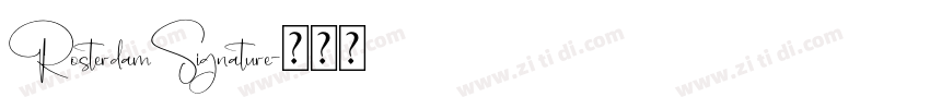 RosterdamSignature字体转换