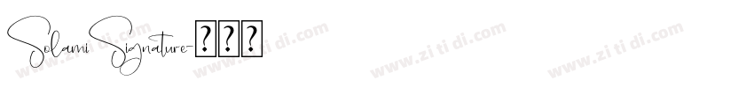 SolamiSignature字体转换