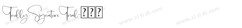 TrullySignatureTrial字体转换