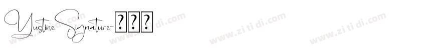 YustineSignature字体转换