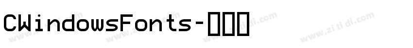 CWindowsFonts字体转换