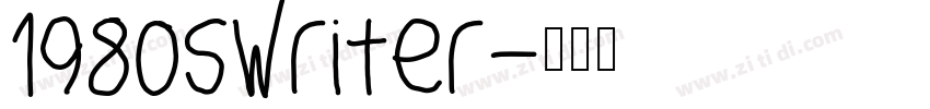 1980sWriter字体转换