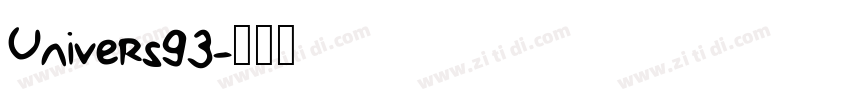 Univers93字体转换