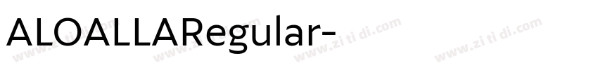 ALOALLARegular字体转换