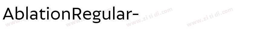 AblationRegular字体转换