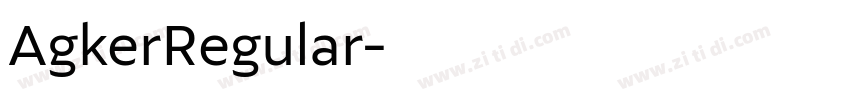 AgkerRegular字体转换