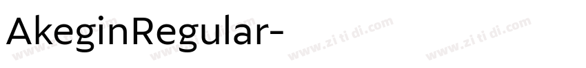 AkeginRegular字体转换
