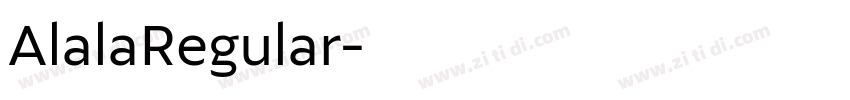 AlalaRegular字体转换