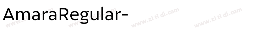 AmaraRegular字体转换