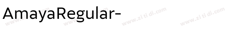 AmayaRegular字体转换