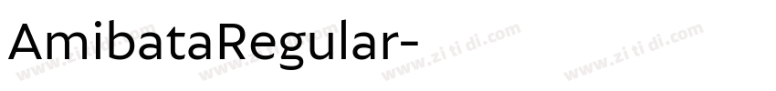 AmibataRegular字体转换