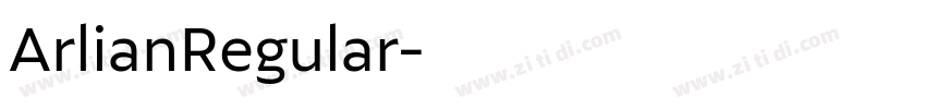 ArlianRegular字体转换