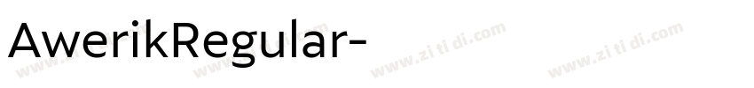 AwerikRegular字体转换