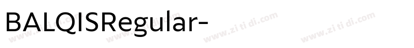 BALQISRegular字体转换