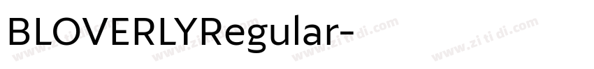 BLOVERLYRegular字体转换
