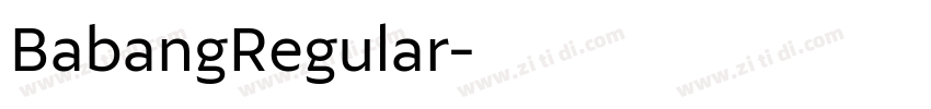 BabangRegular字体转换