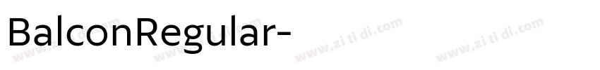 BalconRegular字体转换
