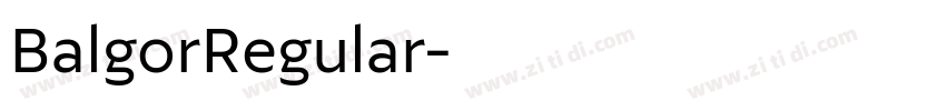 BalgorRegular字体转换