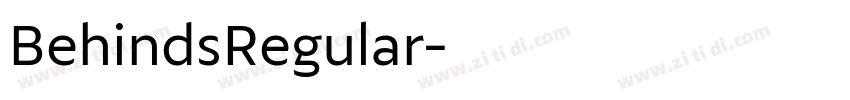 BehindsRegular字体转换