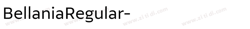 BellaniaRegular字体转换