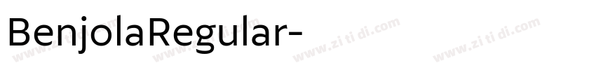 BenjolaRegular字体转换