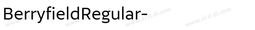 BerryfieldRegular字体转换
