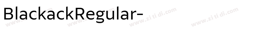 BlackackRegular字体转换